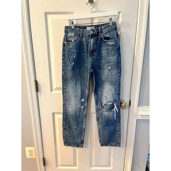 Free People We the Free Dakota Distressed Leg Jeans sz 27 EUC - Picture 2 of 11